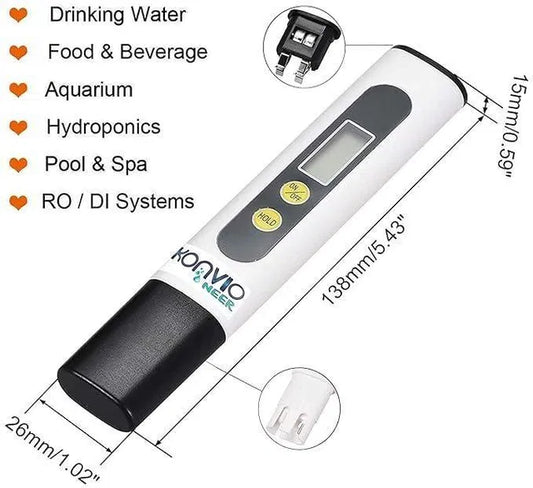 Digital Water TDS Meter Tester - LCD Display Purity & Quality Checker for RO Water, Aquarium, & Hydroponics