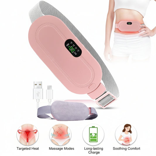 Smart Period Cramp Relief Heating Belt – Warm Belly Massager for Menstrual & Back Pain Relief