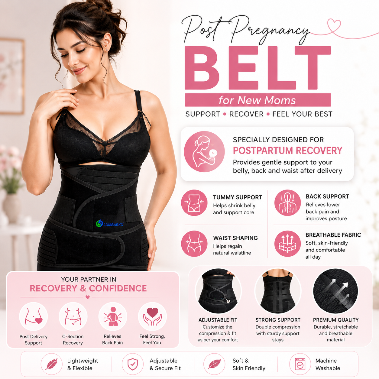 Post Pregnancy Support Belt for New Moms