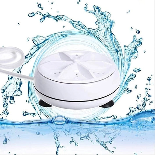 Portable Mini Ultrasonic Washing Machine - USB Powered 3-in-1 Turbo Laundry & Dishwasher for Travel, Home & Hostels